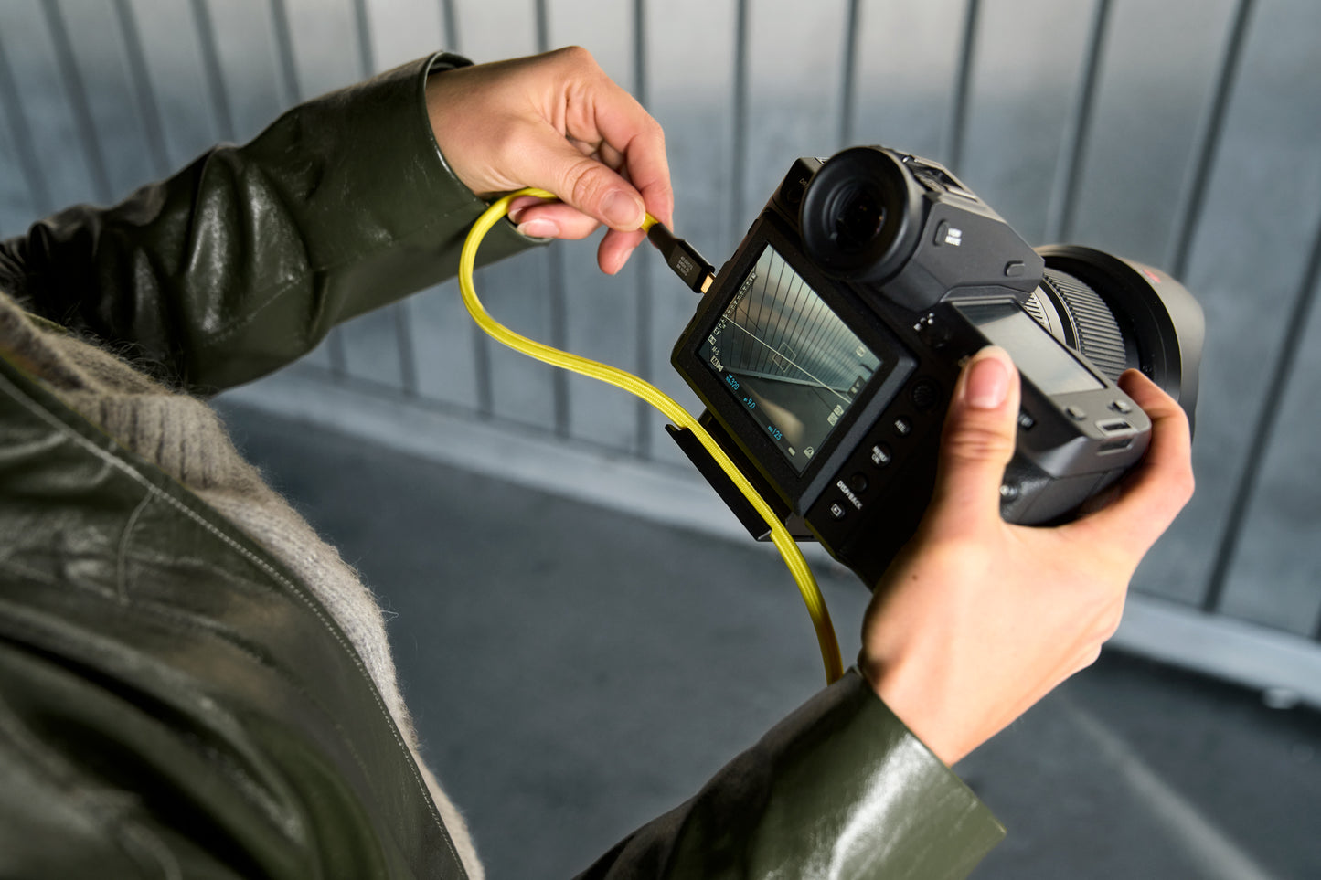 USB-C Cable 1,2M 40G - Yellow Angled