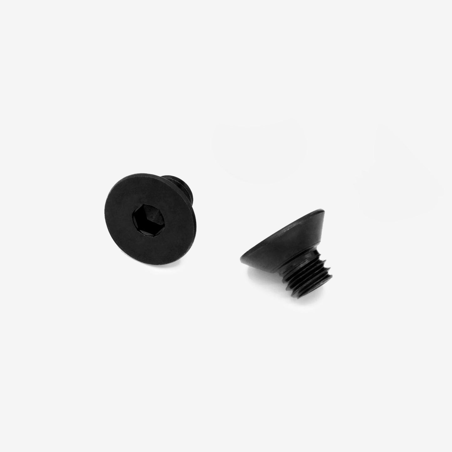 2x Black Steel Countersunk Screw - 3/8"-16 1/2"