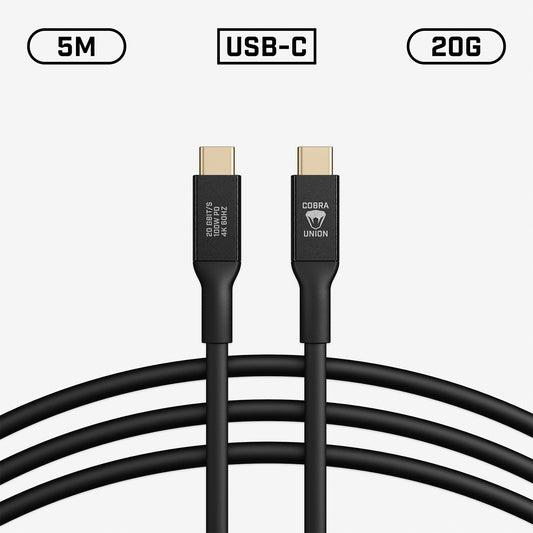 USB-C Tether Cable - 5M 20G Straight