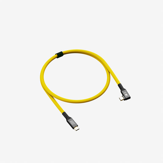 USB-C Cable 0,5M 40G - Yellow Angled