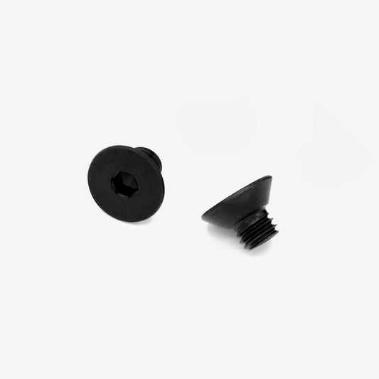 2x Black Steel Countersunk Screw - 3/8"-16 1/2"