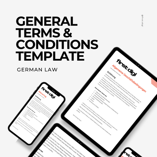 Terms of Service (AGB) Template Germany
