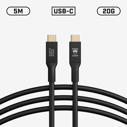 USB-C Tether Cable - 5M 20G - Straight
