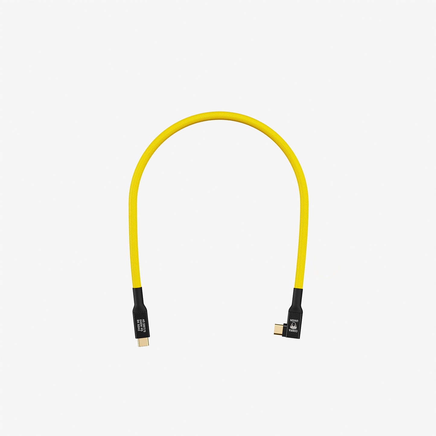 USB-C Cable 0,3M 40G - Yellow Angled